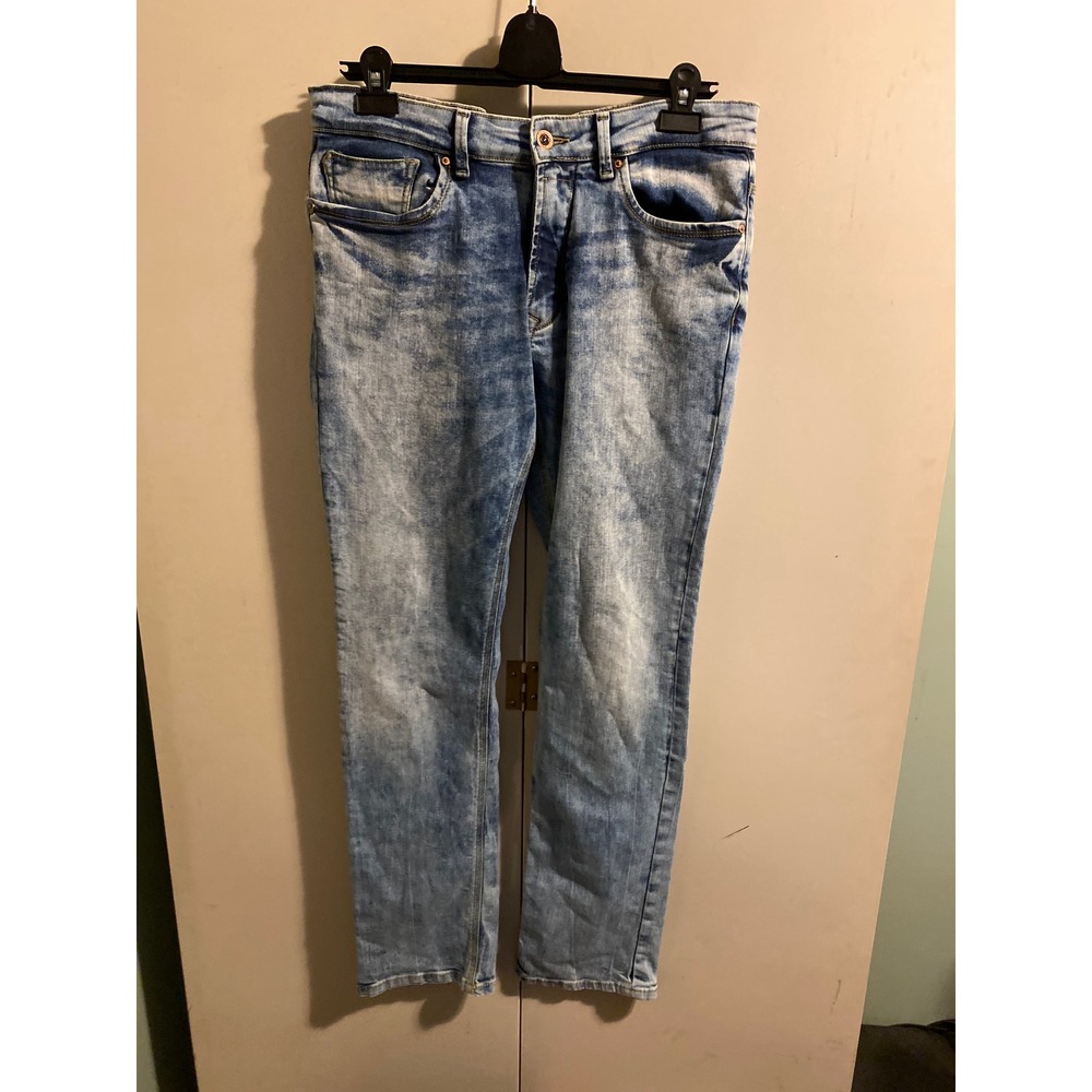 VTG Jeans Mens 30x32 Blue Excellent Acid Wash Straight Leg Denim